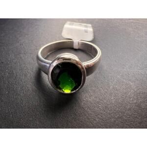 NEW Chrome tourmaline sterling silver ring size 7.5